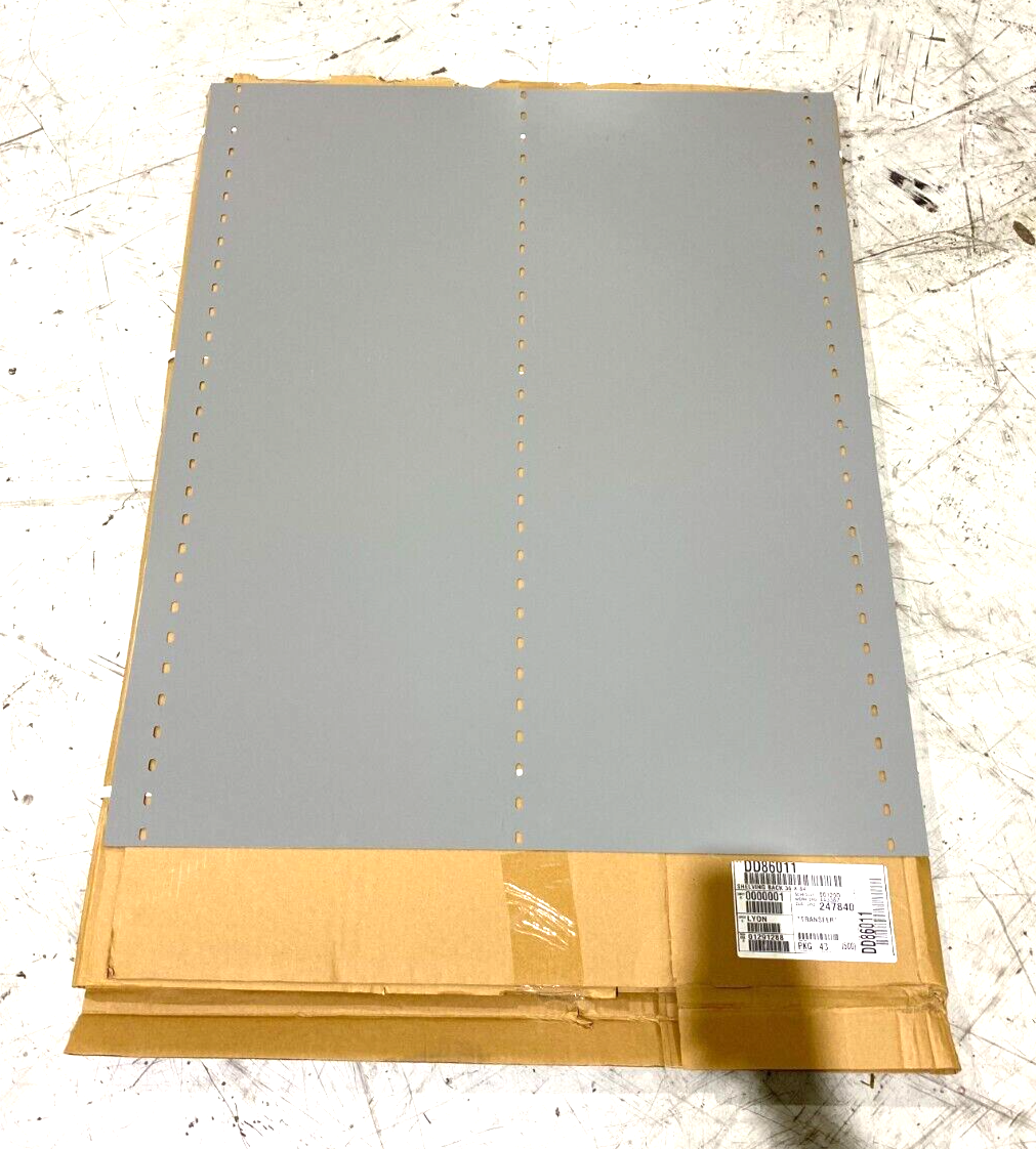 Lyon DD86011 8000 Series Closed Steel Shelving Back Panel 36″ Width x 84″ Height - Maverick Industrial Sales