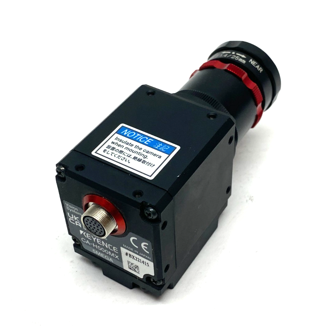 Keyence CA-H500MX 16× Speed High-Performance 5-Megapixel Camera w/ F1.4/25mm - Maverick Industrial Sales