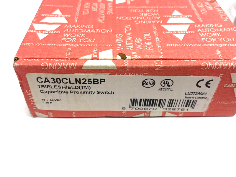 Carlo Gavazzi CA30CLN25BP TripleShield Capacitive Proximity Switch - Maverick Industrial Sales