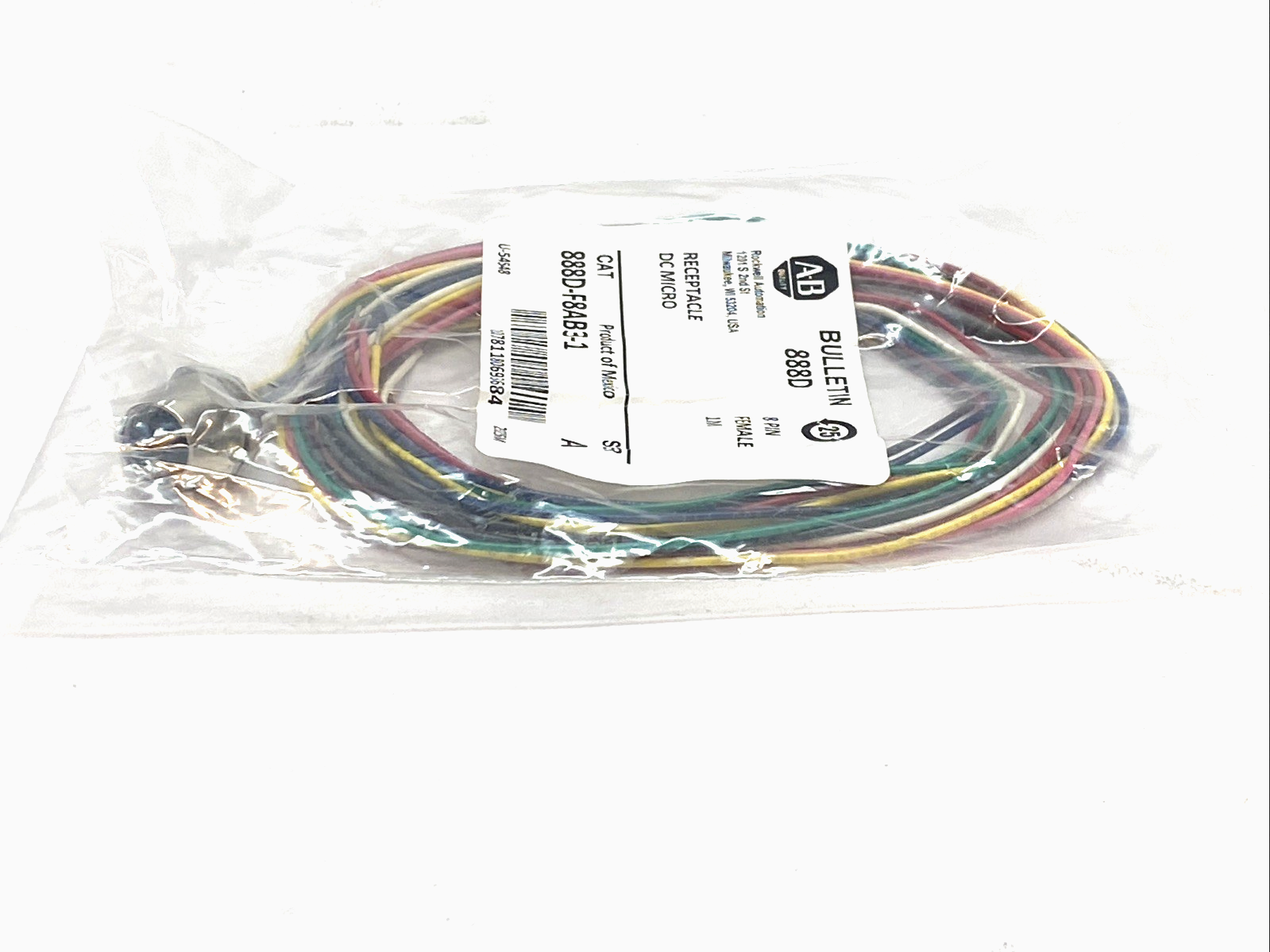 Allen Bradley 888D-F8AB3-1 DC Micro Receptacle 8-pin - Maverick Industrial Sales
