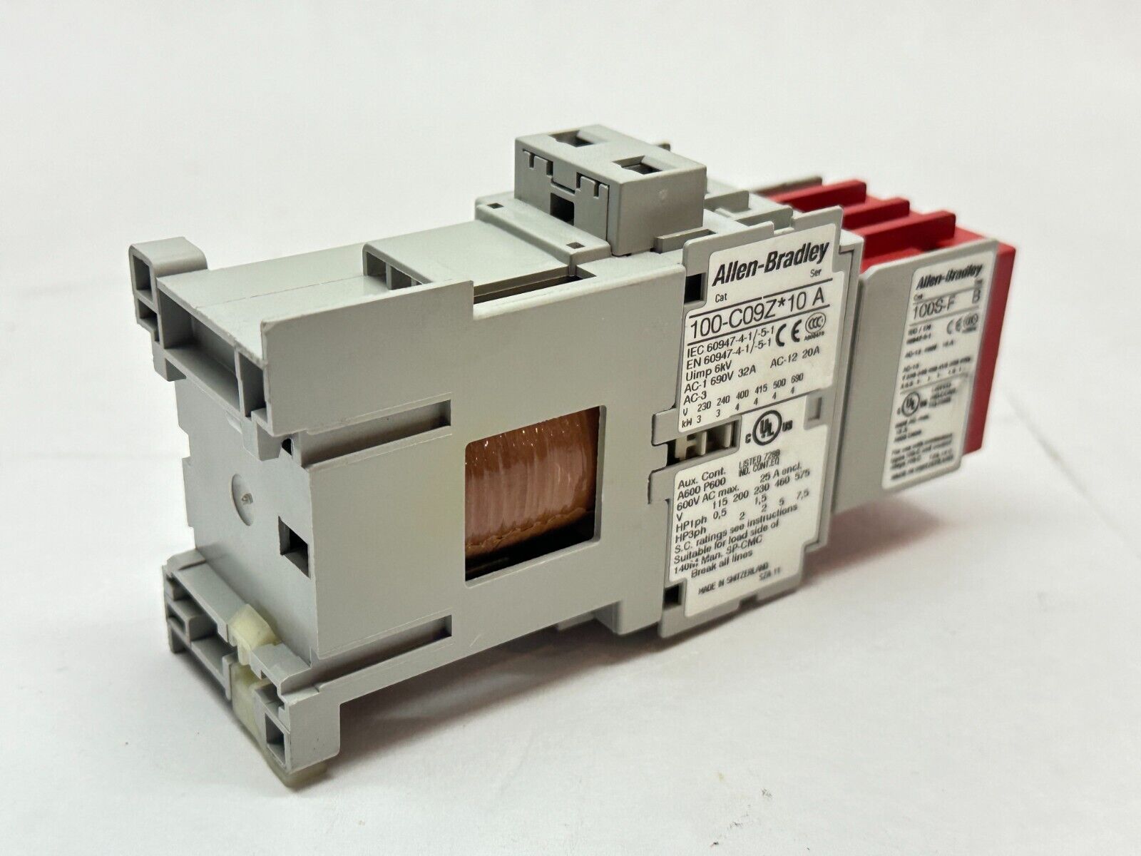 Allen Bradley 100S-C09ZJ14C Ser A Safety Contactor 25A 600V 24VDC Coil - Maverick Industrial Sales
