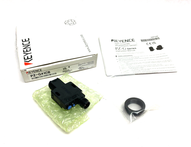 Keyence PZ-G41CB Long-Range Diffuse Reflective Sensor w/ Locking Nut - Maverick Industrial Sales