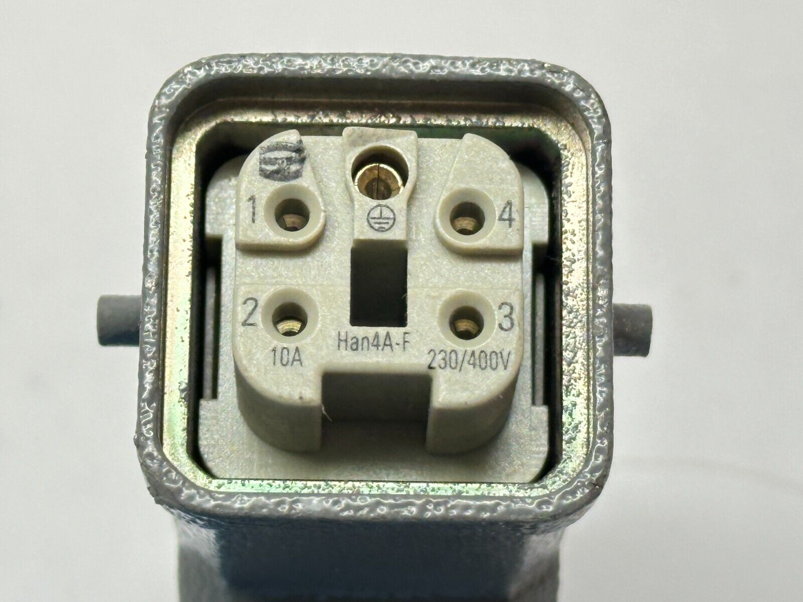 Harting 19 20 003 1640 Han A Hood M20 w/ 09 20 004 2733 4A-F-QL 10A 230/400V - Maverick Industrial Sales