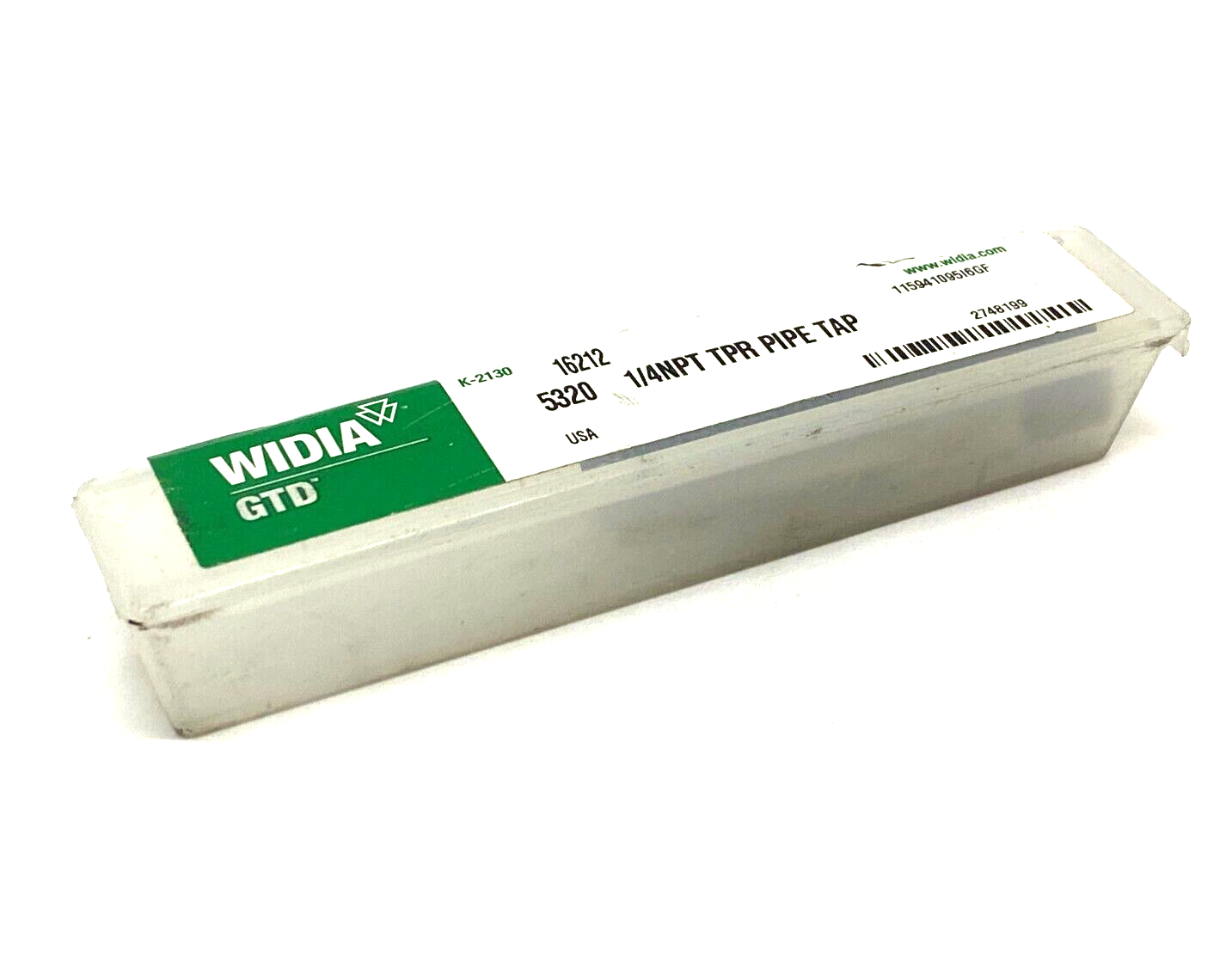 Widia GTD 16212 Taper Pipe Tap 1/4"-18 NPT 4-Flutes 5320 - Maverick Industrial Sales