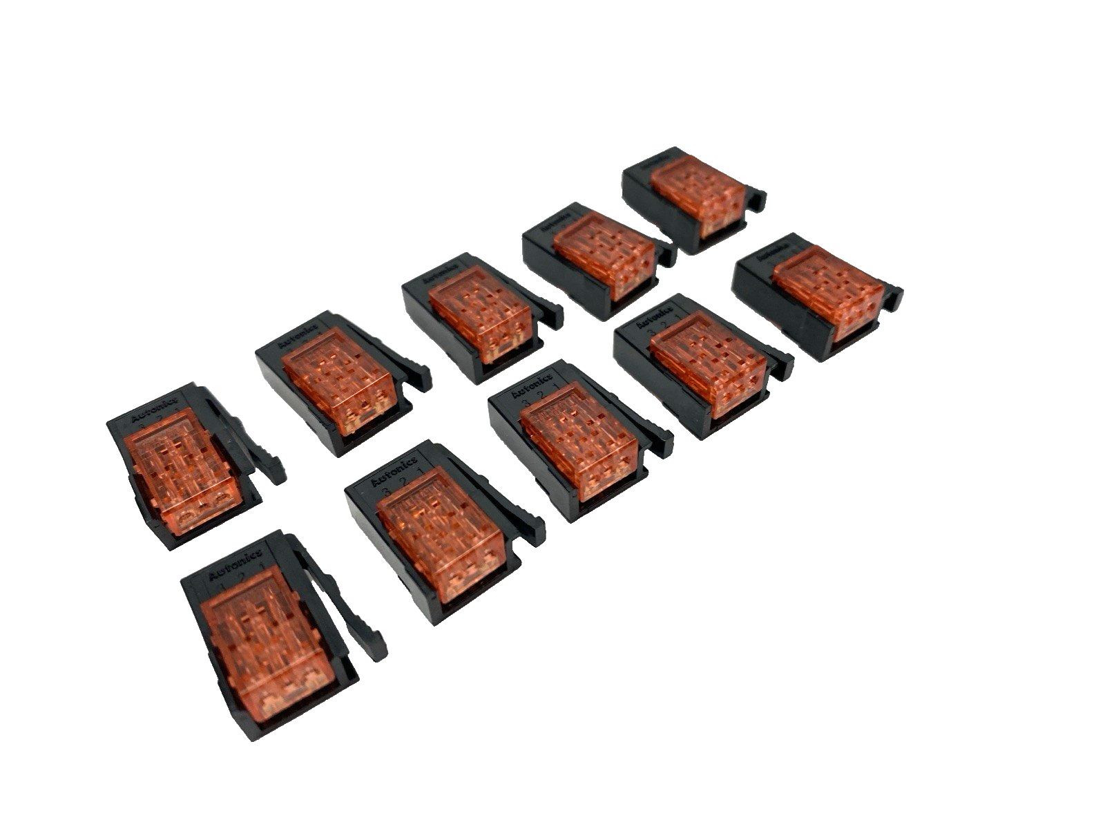 Autonics CNE-P03-RE Red Socket Sensor Connector Male 3-Pin AWG24-26 LOT OF 10 - Maverick Industrial Sales