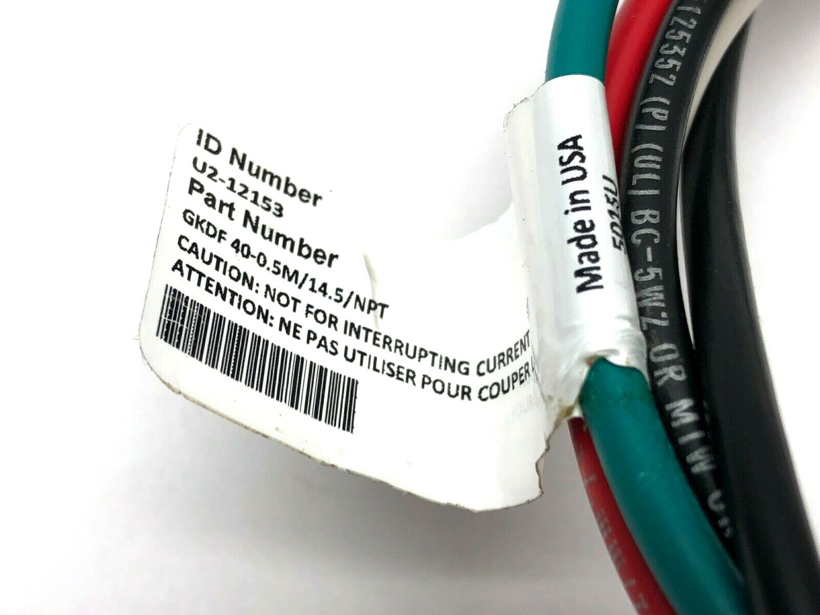 Turck GKDF 40-0.5M/14.5/NPT Single-ended Receptacle U2-12153 - Maverick Industrial Sales