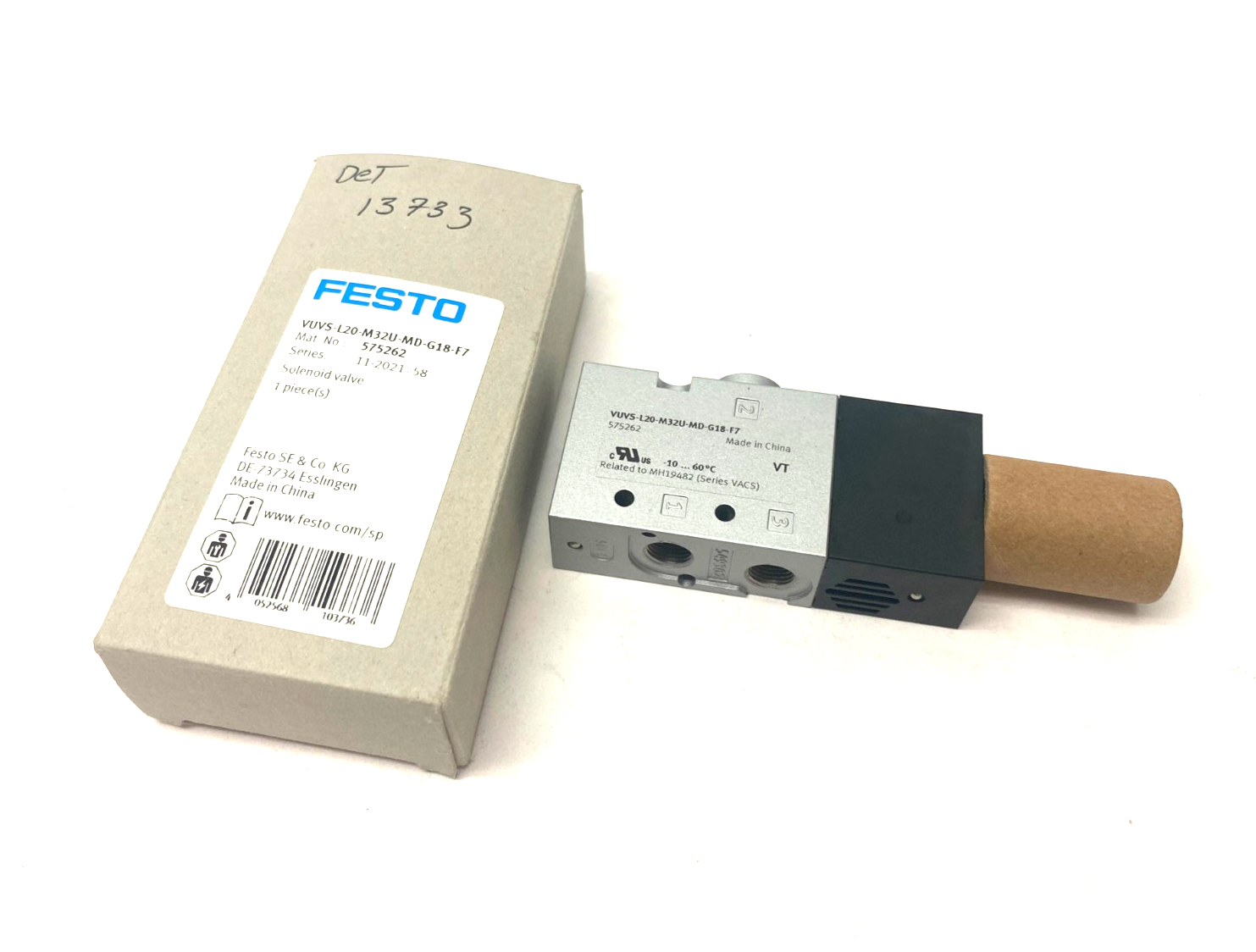 Festo VUVS-L20-M32U-MD-G18-F7 Spring Return Solenoid Valve 575262 - Maverick Industrial Sales