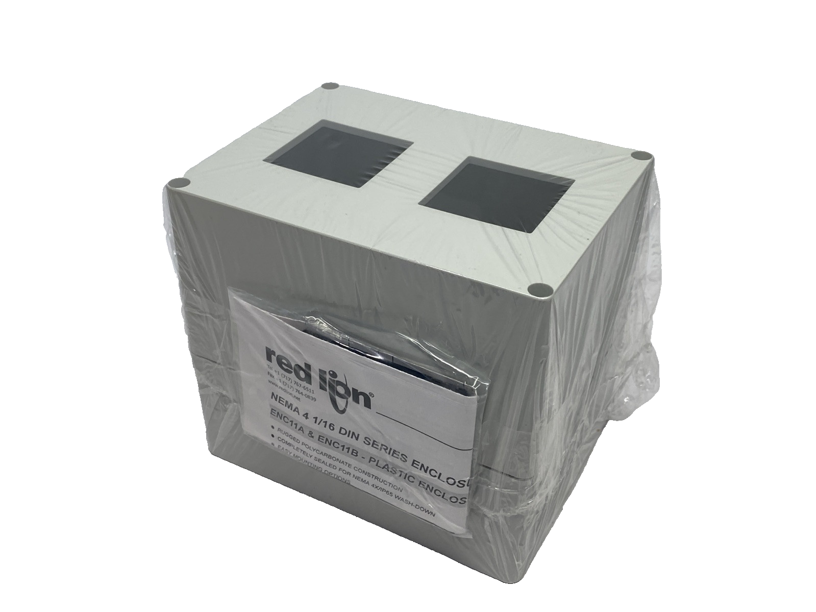 Red Lion ENC11B00 NEMA 4X/IP65 Enclosure Kit For Two 1/16 DIN Meters - Maverick Industrial Sales