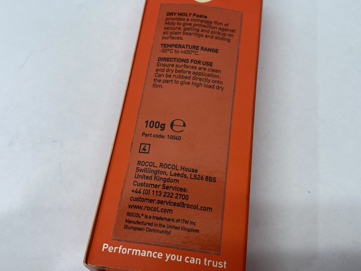 Rocol 10040 DRY MOLY Paste 100g Tube - Maverick Industrial Sales