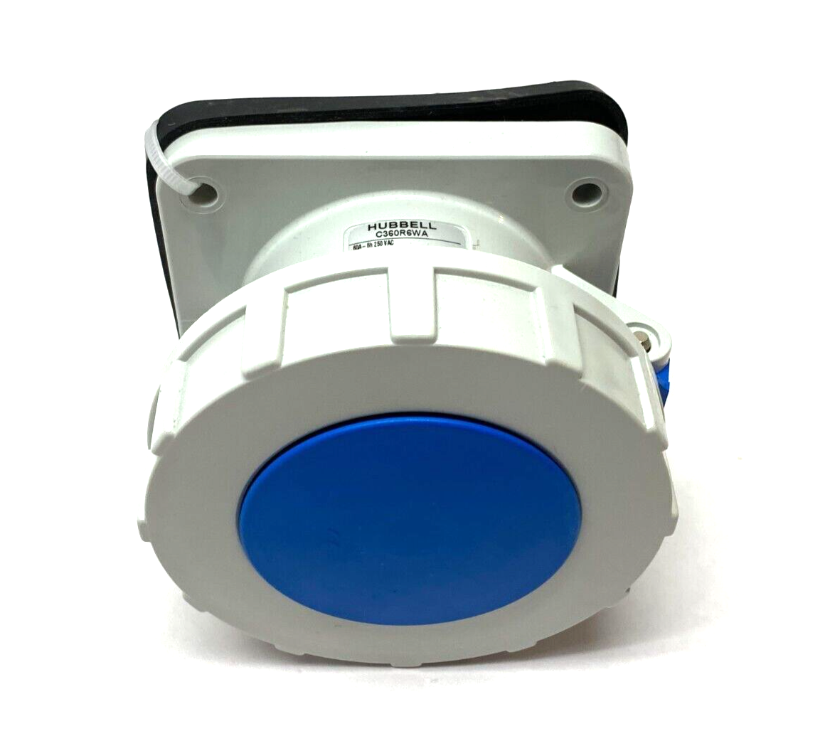 Hubbell C360R6WA Heavy Duty Female Pin & Sleeve Receptacle 2-Pole 3-Wire BLUE - Maverick Industrial Sales