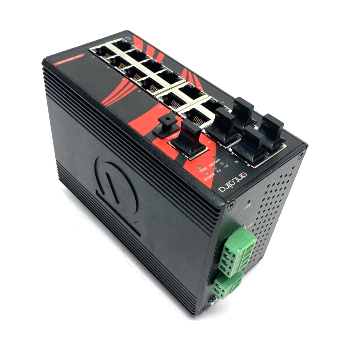 Antaira LMX-1600G Gigabit Light Layer 3 Managed Ethernet Switch 16-Port 12-48VDC - Maverick Industrial Sales