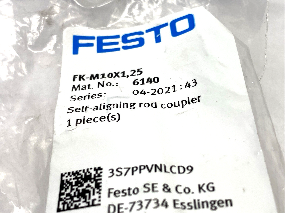 FK-M10X1,25 | Festo Self-Aligning Rod Coupler M10 x 1.25 Thread 6140 - New – Open box - Maverick Industrial Sales