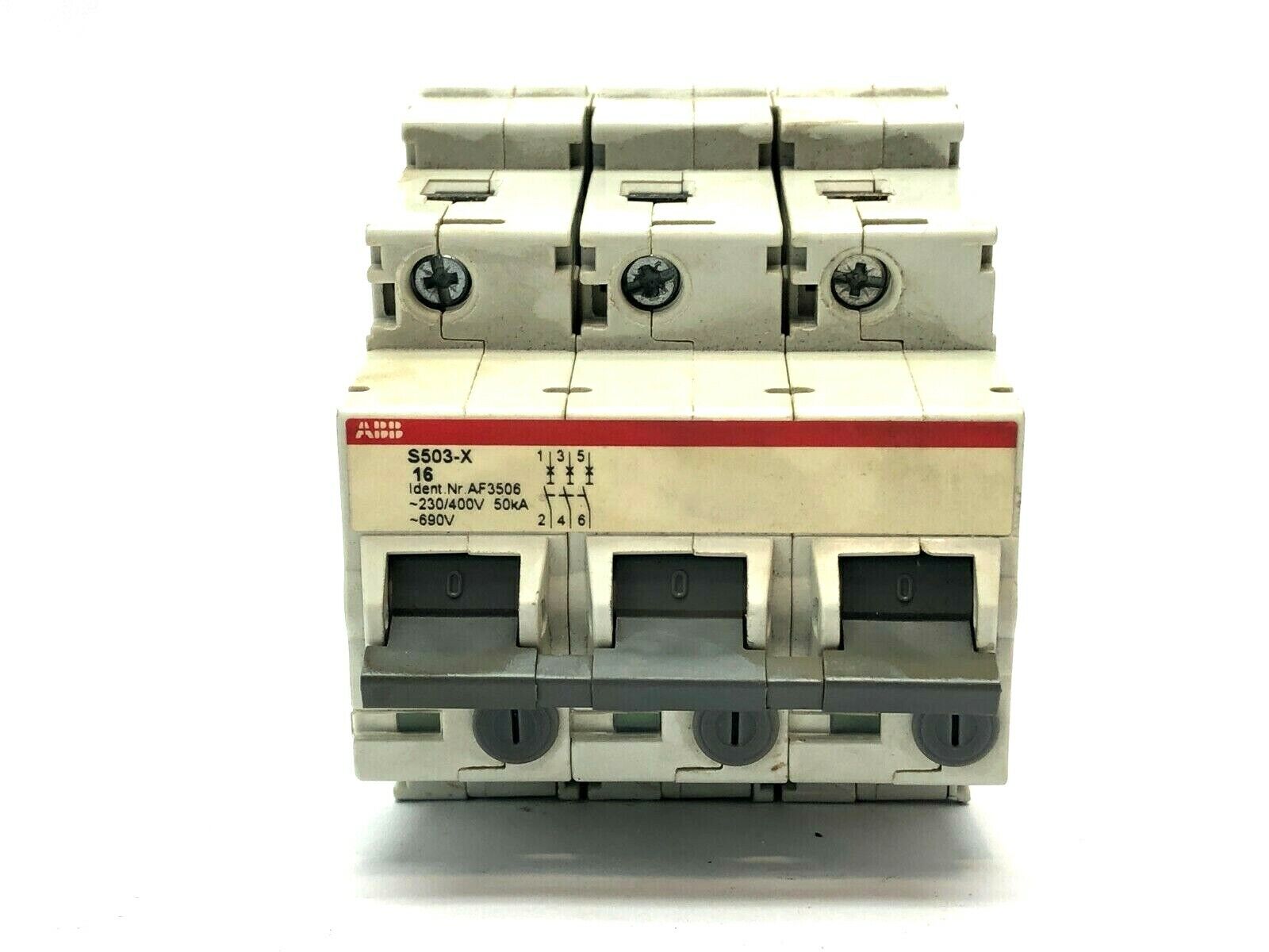 ABB S503-X16 Circuit Breaker 3-Pole AF3506 - Maverick Industrial Sales