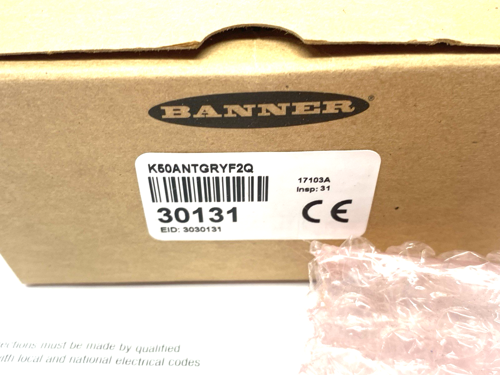 Banner 30131 EZ-LIGHT Multi-Input Color Touch Button K50ANTGRYF2Q NO MOUNT KIT - Maverick Industrial Sales