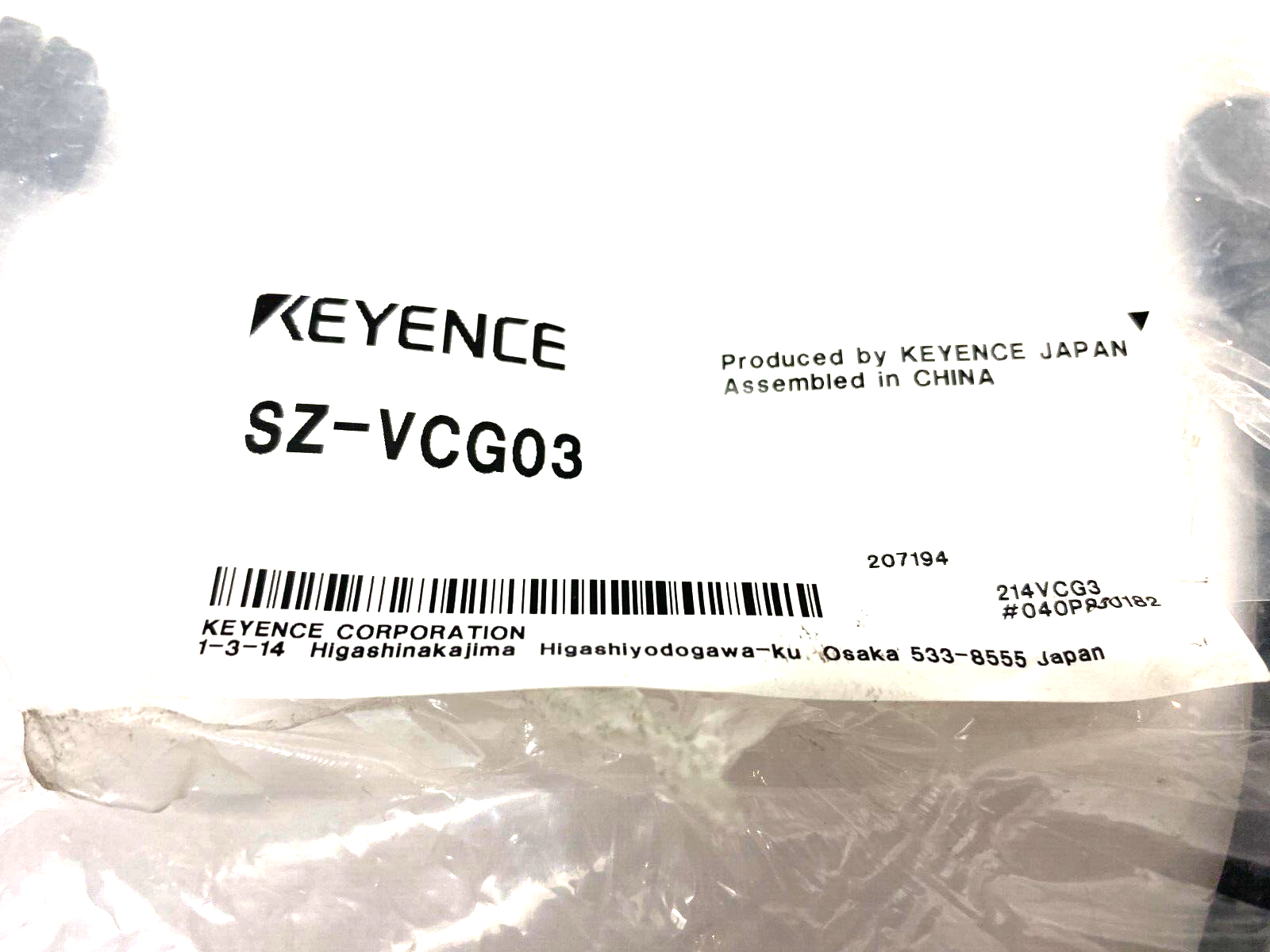 Keyence SZ-VCG03 Main Controller Connection Cable 0.3m Length - Maverick Industrial Sales
