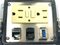 Mencom GF-2RJ45-USB-AFAF-32 Panel Interface Duplex Outlet Connector 125V 15A - Maverick Industrial Sales