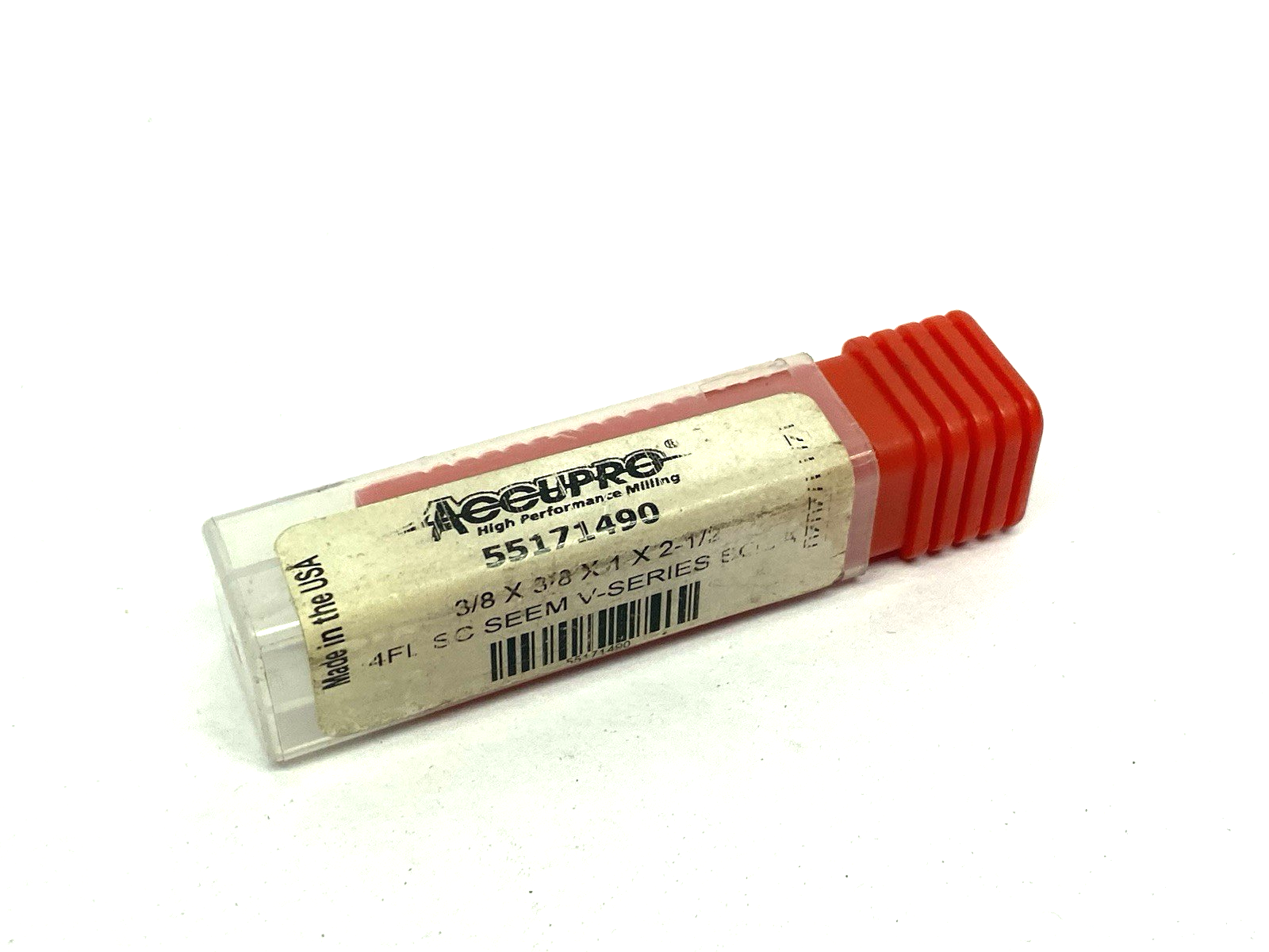 55171490 | Accupro Square End Mill: 3/8" Dia, 1" LOC, 4 Flute, Solid Carbide - Used - Maverick Industrial Sales