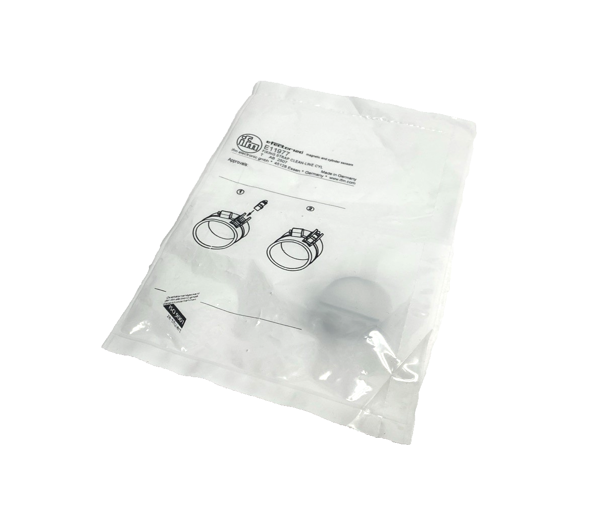 ifm E11977 Fixing Strap For Smooth Body Cylinder FIXING STRAP CLEAN-LINE CYL 2PK - Maverick Industrial Sales
