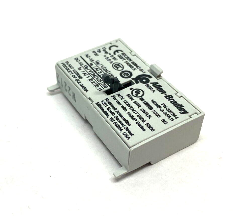 Allen Bradley 140MP-A-AFA11 Ser. A Front Mount Auxiliary Contact 1 NO, 1 NC - Maverick Industrial Sales