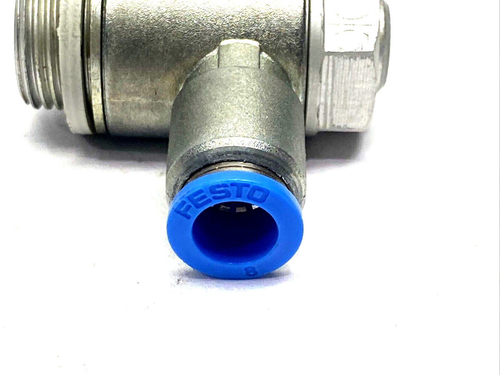 Festo GRLA-3/8-QS-8-D One-Way Flow Control Valve G3/8 8mm Tube 193150 LOT OF 2 - Maverick Industrial Sales