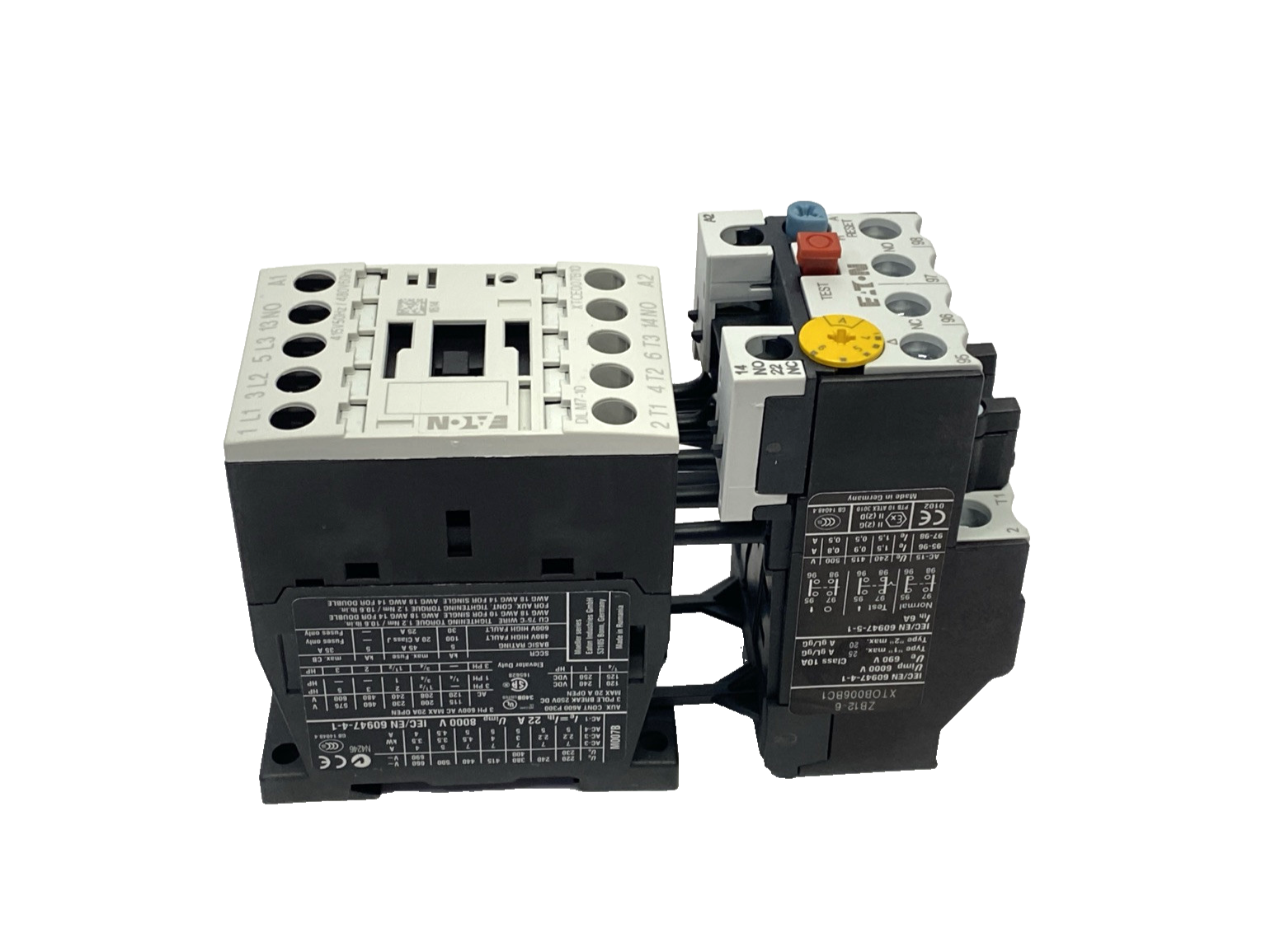 XTAE007B10C006 | Eaton Electronic Motor Starter 480V 3P FVNR 7A Frame B XT IEC - New - Maverick Industrial Sales