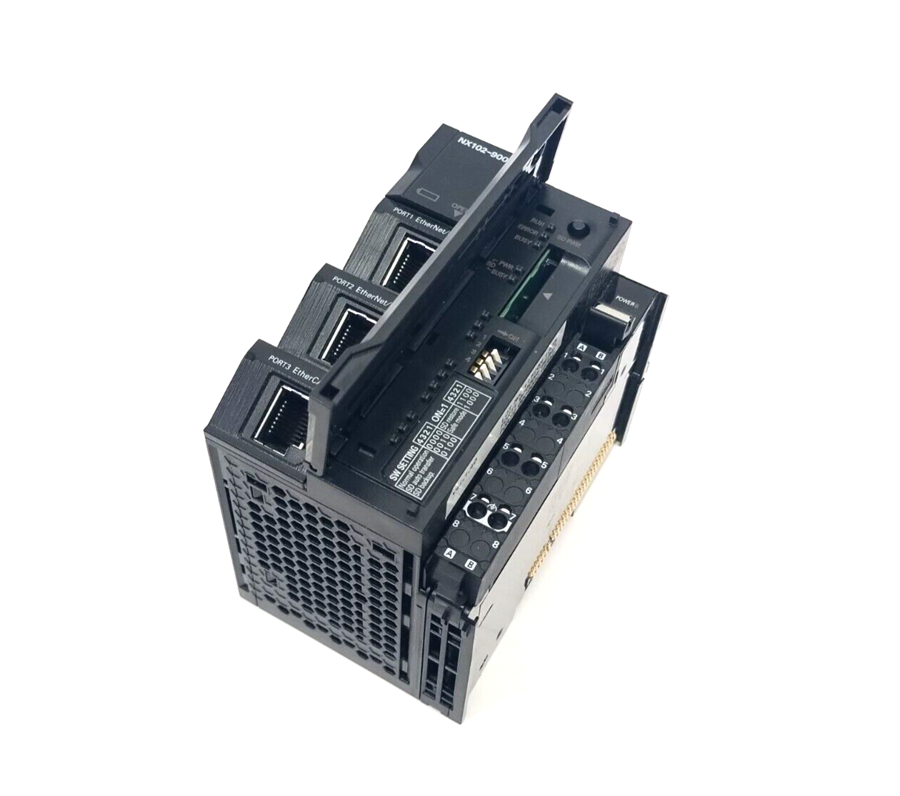 Omron NX102-9000 NX1 PLC Controller CPU Unit, 4-Axes, EtherCAT EtherNet/IP - Maverick Industrial Sales