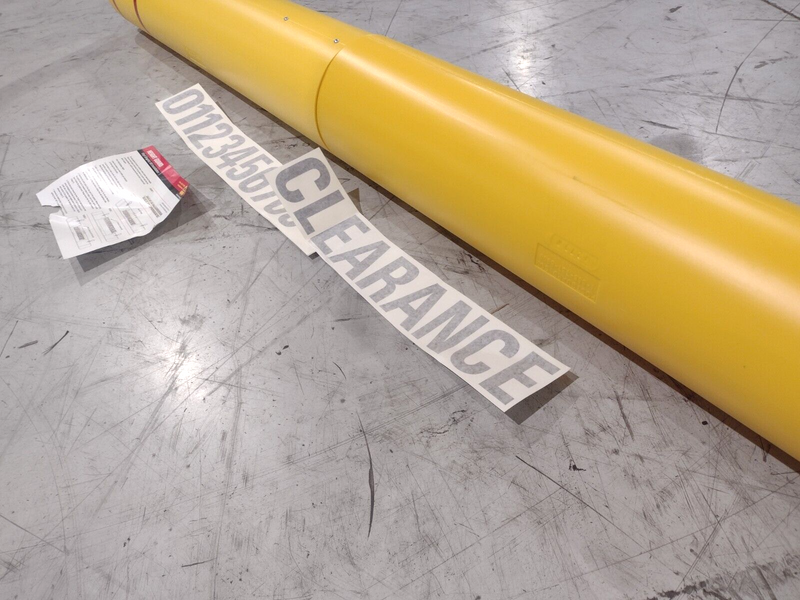 Post Guard 7" Height Guard 80" Yellow with Red Bands Clearance Bar - Maverick Industrial Sales