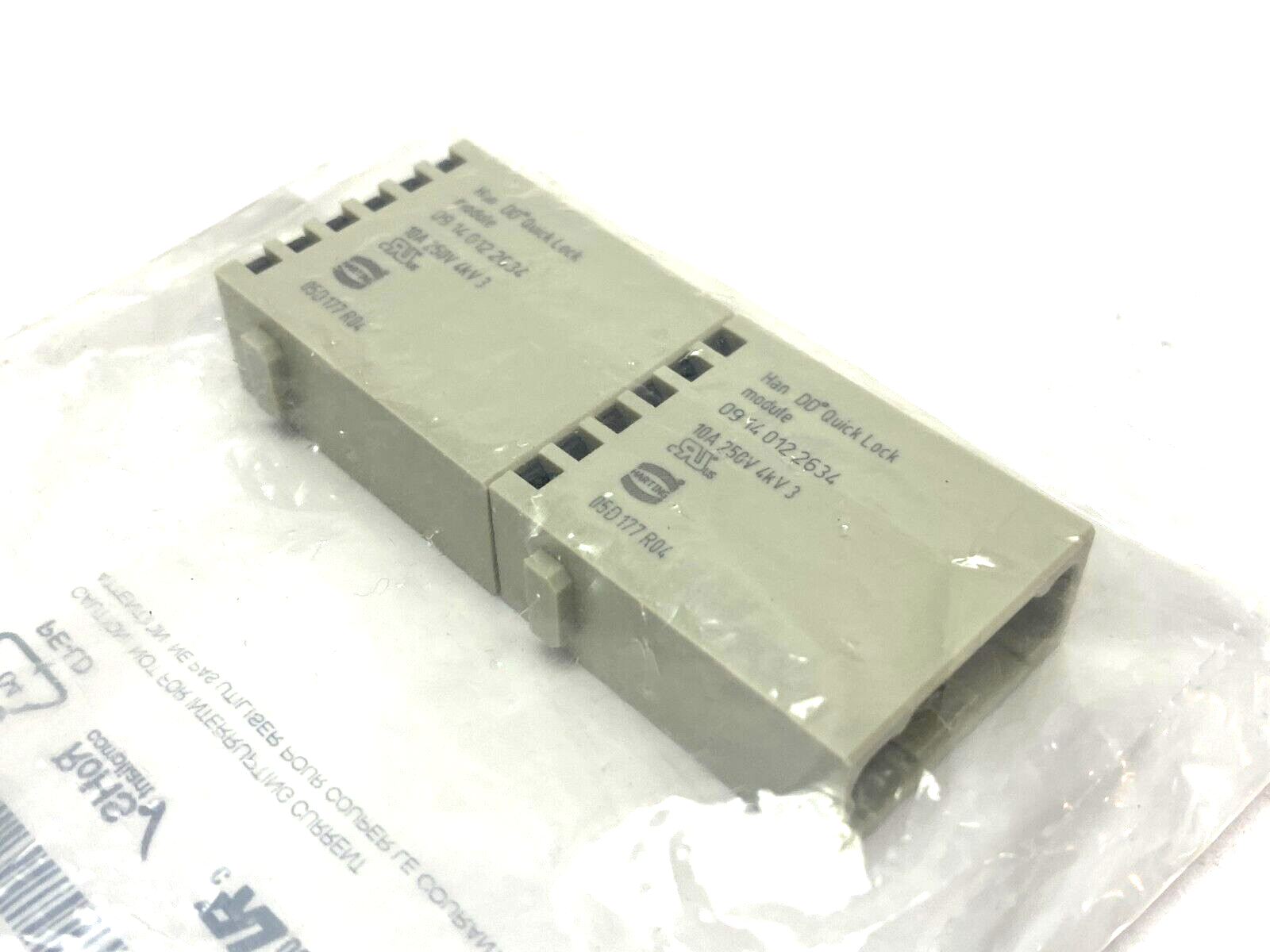 09140122634 | Harting Han DD Heavy Duty Quick-Lock Module Plug PKG OF 2 - New - Maverick Industrial Sales