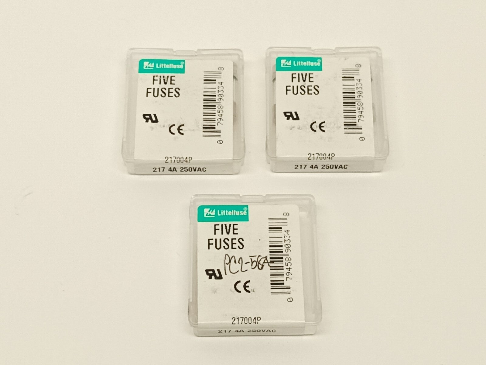 Littelfuse 217004P Fast-Acting Fuse 4A 250VAC LOT OF 15 - Maverick Industrial Sales