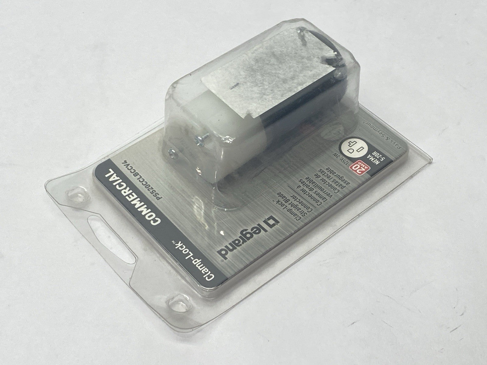 Legrand PS520CCLBCCV4 Female Connector Clamp Lock Straight Blade 20A 125V 3-Pole - Maverick Industrial Sales