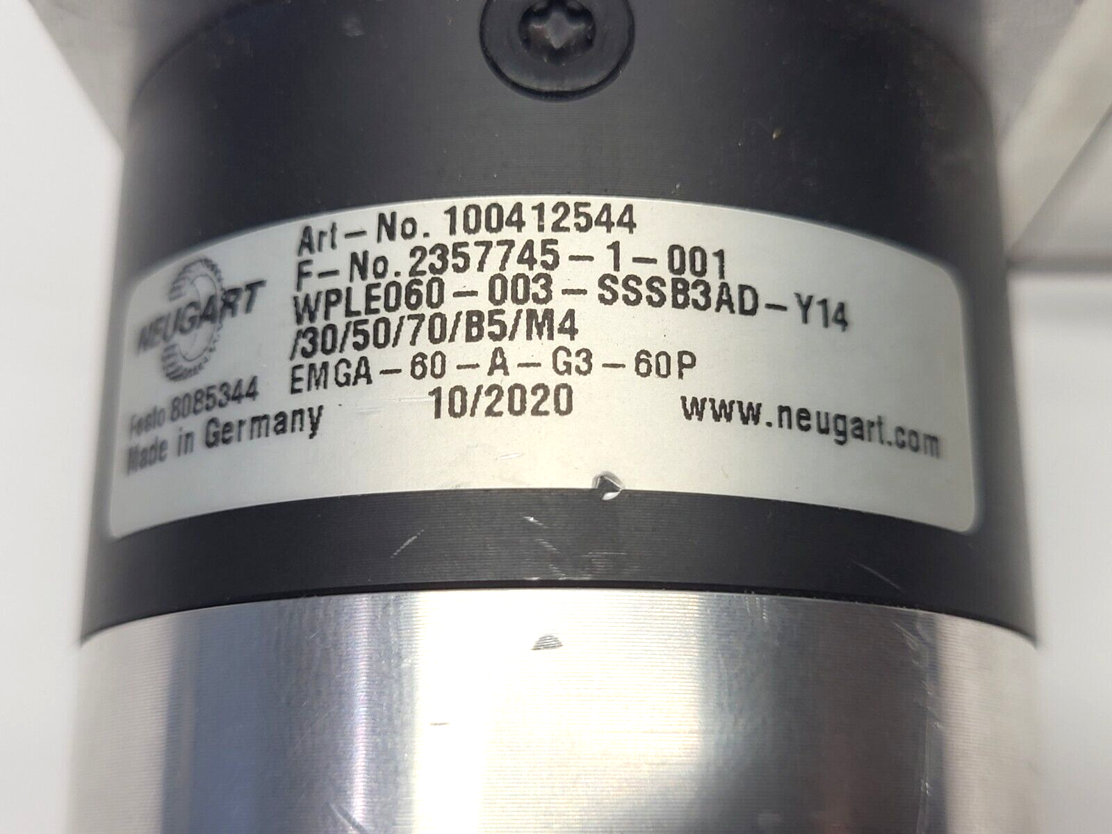 Neugart WPLE060-003-SSSB3AD Gear Box 100412544 - Maverick Industrial Sales