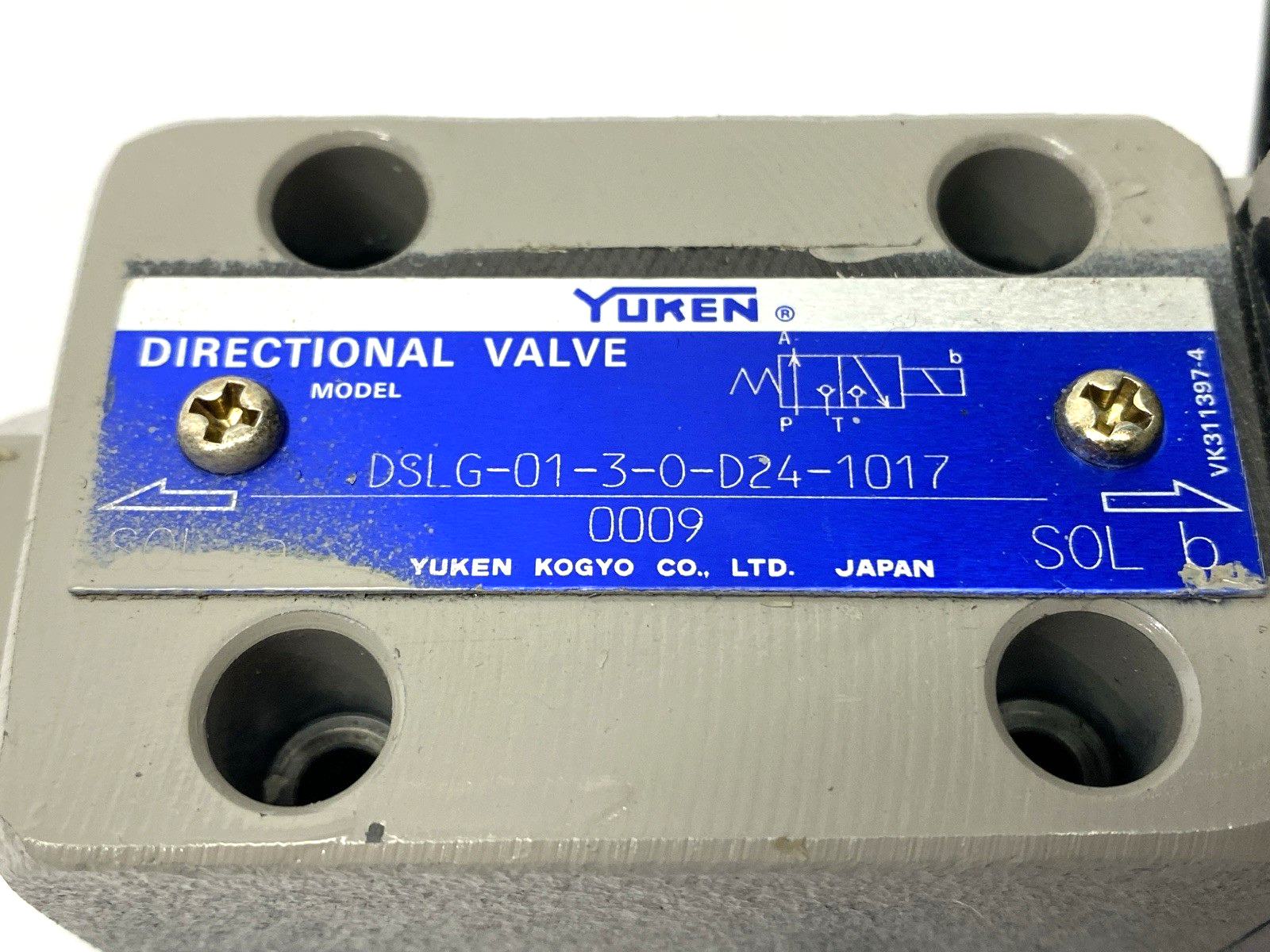 Yuken DSLG-01-3-0-D24-1017 Solenoid Directional Control Valve 3-Position - Maverick Industrial Sales