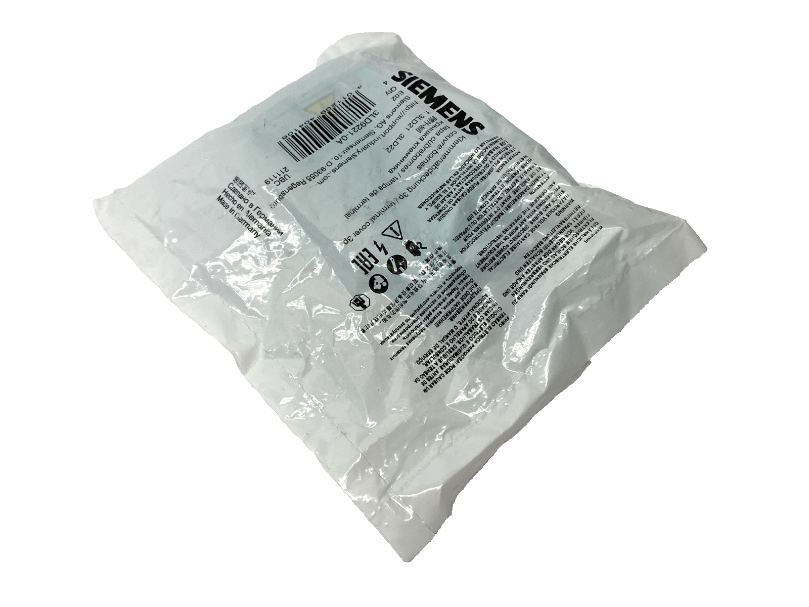 Siemens 3LD9221-0A Terminal Cover 3P, Emergency On-Off Switch Accessory PKG OF 4 - Maverick Industrial Sales