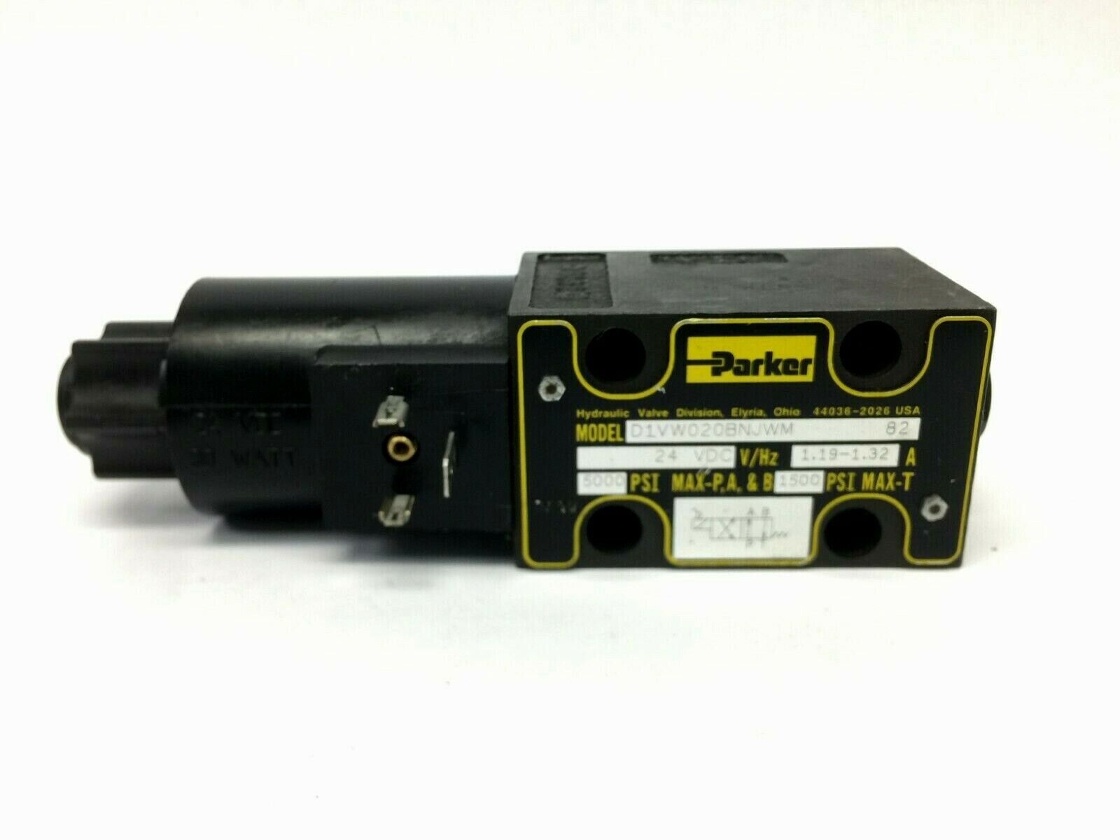 Parker D1VW020BNJWM 82 Hydraulic Valve 5000 PSI Max-P, A, & B - Maverick Industrial Sales