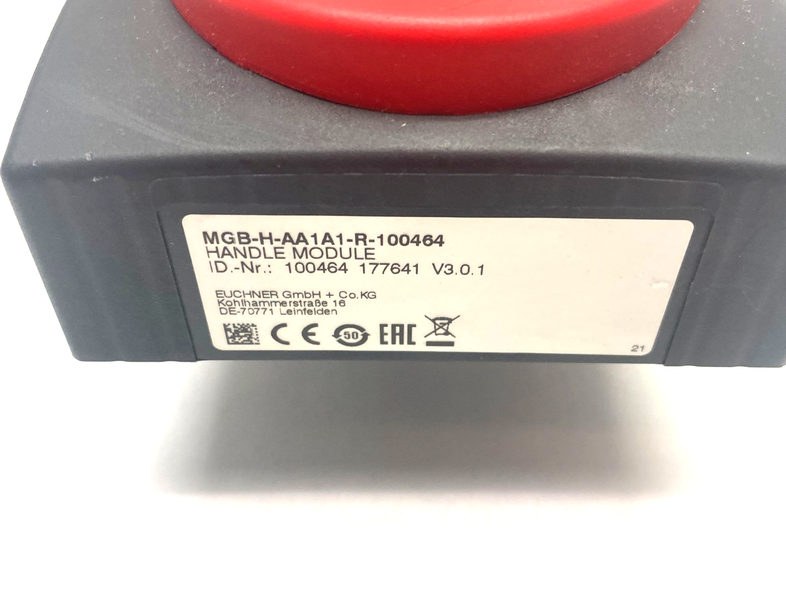 Euchner MGB-H-AA1A1-R-100464 Door Handle Lockout Mechanism, Bolt-Tongue 100464 - Maverick Industrial Sales