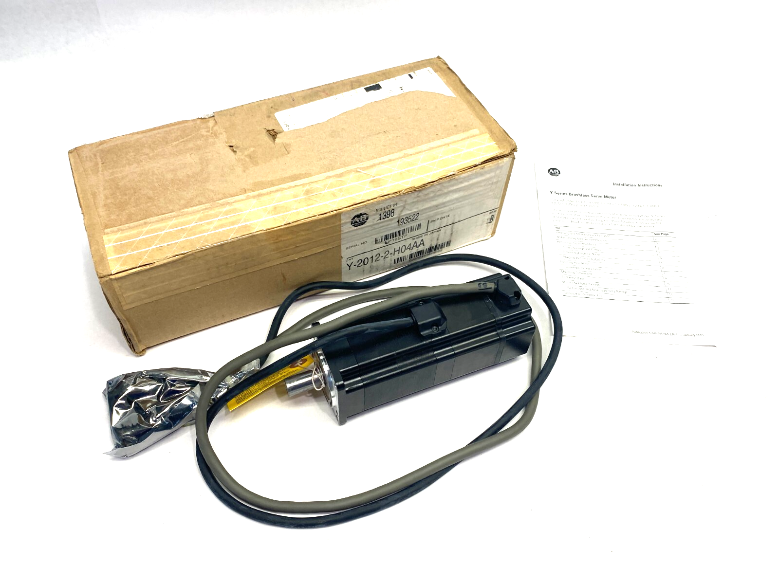 Allen Bradley Y-2012-2-H04AA Ser. B Brushless Servo Motor Y-Series - Maverick Industrial Sales