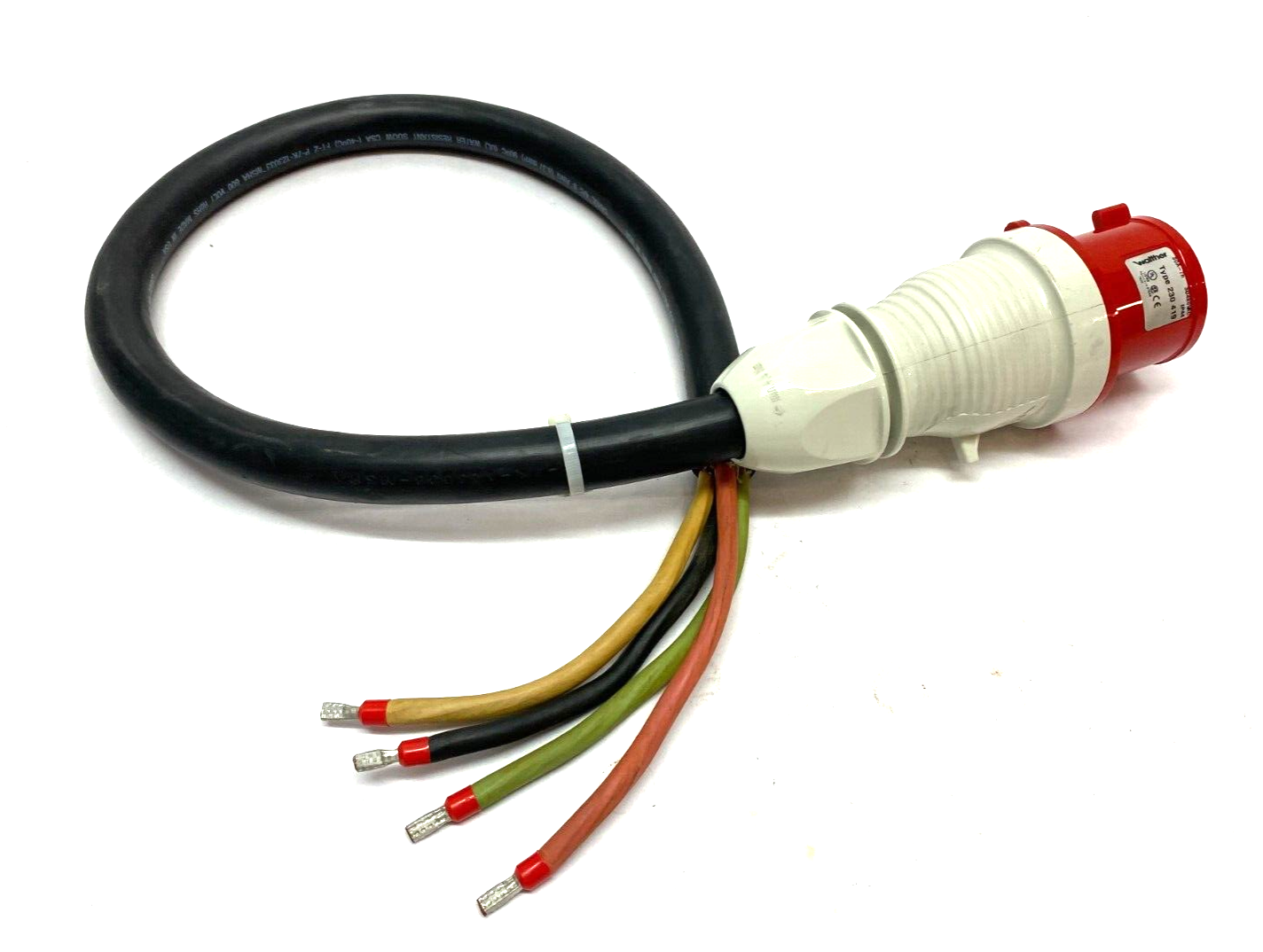 Walther 230419 Pin and Sleeve Splashproof Plug Receptacle IP44 380VAC 30A-7h - Maverick Industrial Sales