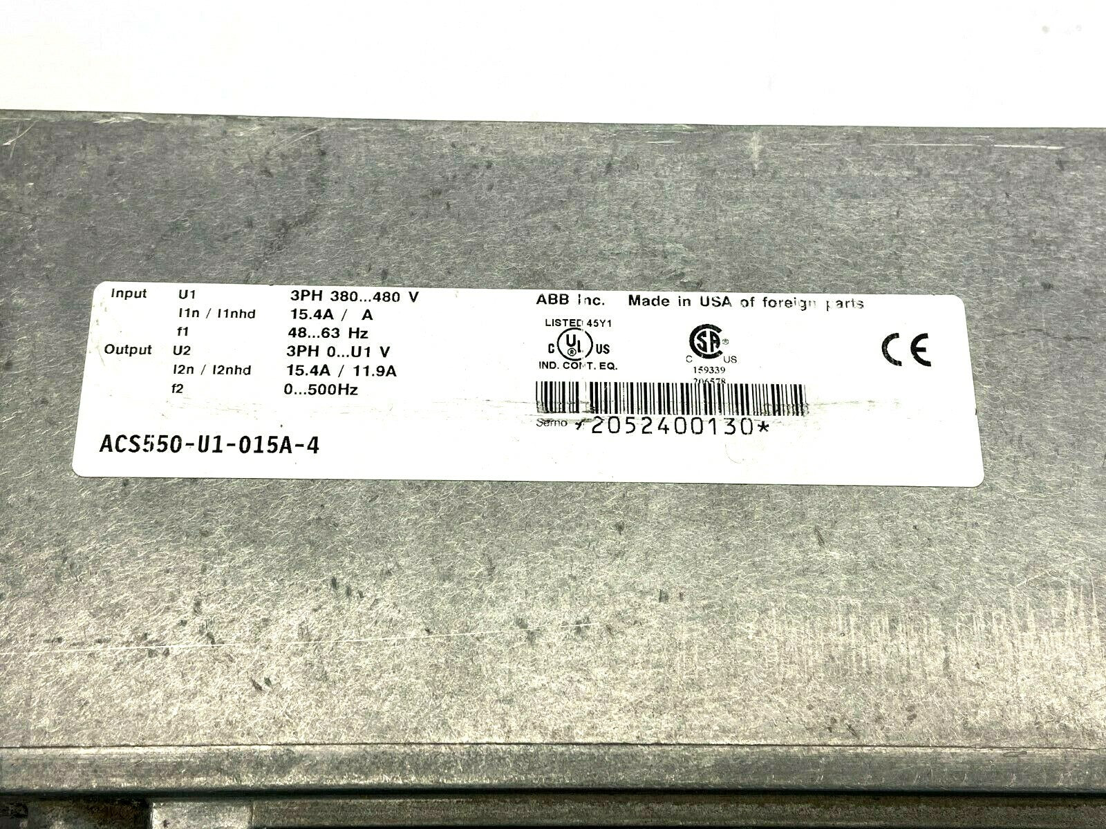 ABB ACS550-U1-015A-4 AC Drive 3 Phase 15.4A 480V 10HP - Maverick Industrial Sales