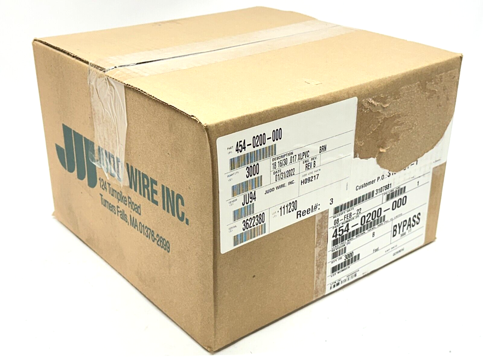 Judd Wire 454-0200-000 18AWG Style 1430 XLPVC H09217 3000ft Spool - Maverick Industrial Sales