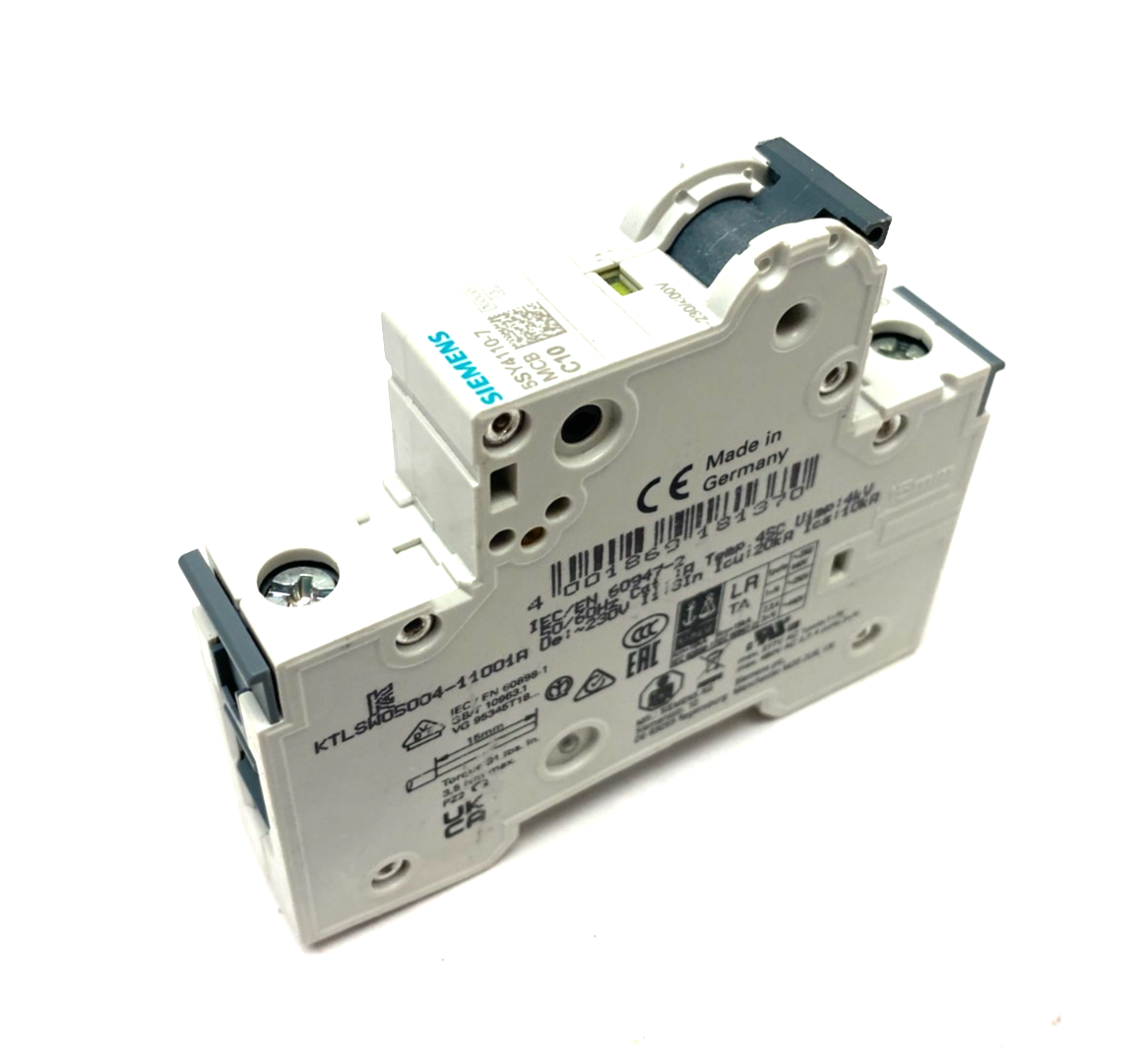 Siemens 5SY4110-7 Miniature Circuit Breaker 1-Pole MCB C10 - Maverick Industrial Sales