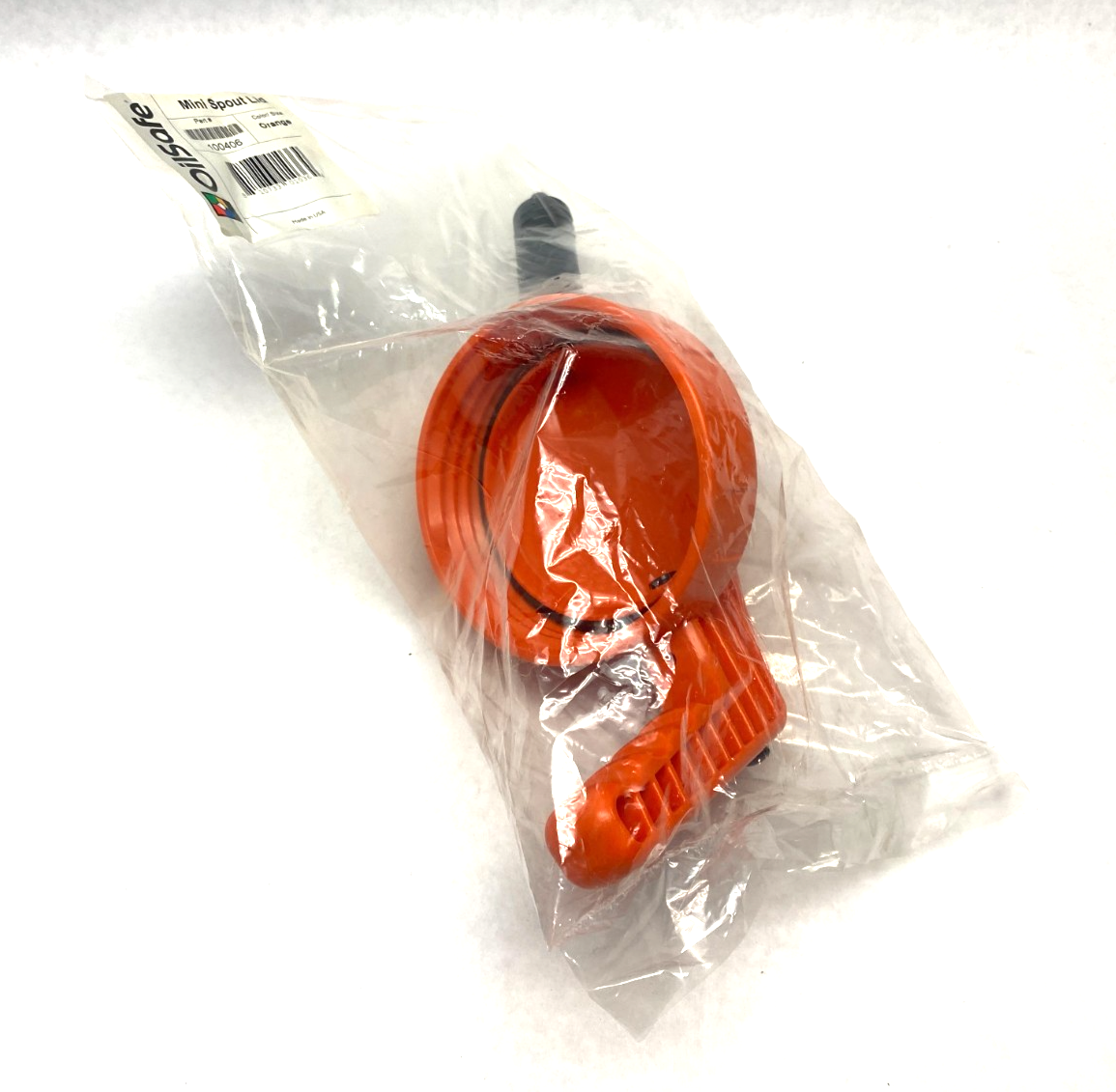 100406 | Oilsafe Mini Spout Lid, Orange - New - Maverick Industrial Sales