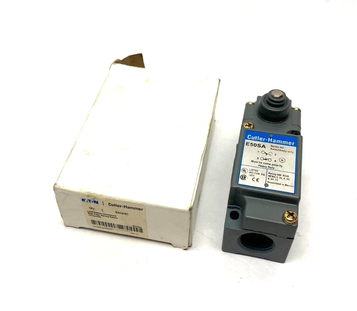 E50AS1 | Eaton Cutler-Hammer Plunger Limit Switch Surface Mount NEMA Heavy Duty - New – Open box - Maverick Industrial Sales