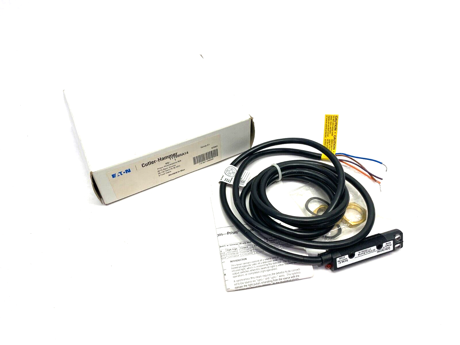 Eaton Cutler-Hammer 11155RA14 Prism Series OEM Photoelectric Sensor 20' Sync Sou - Maverick Industrial Sales