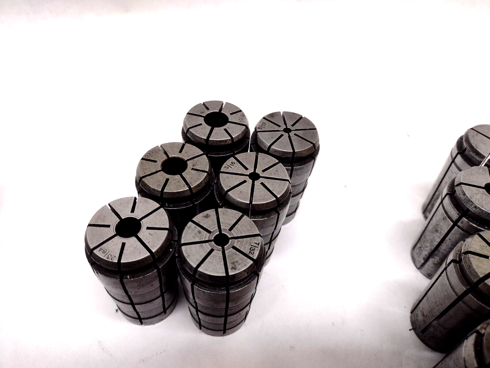 69 Pieces | Assorted CNC Spring Collets LOT OF 69 - Used - Maverick Industrial Sales