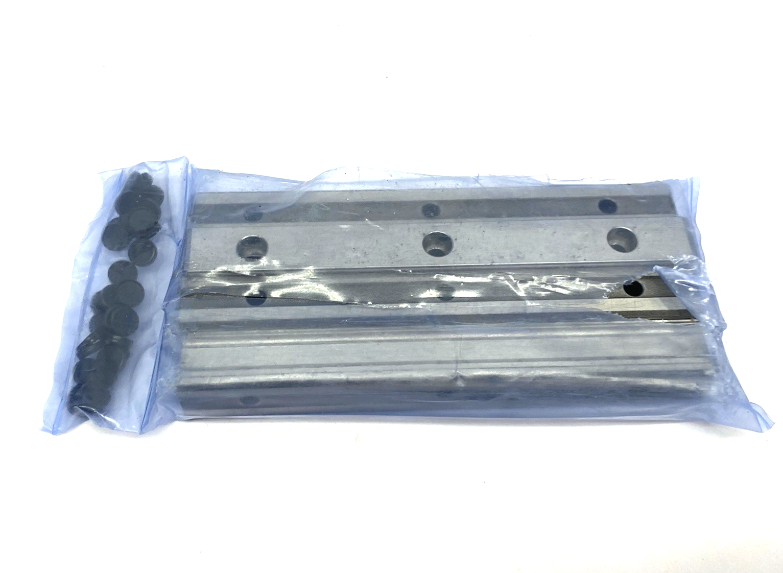 R160580431 | Bosch Rexroth Ball Runner Guide Rail PKG OF 4 w/ Caps - New - Maverick Industrial Sales