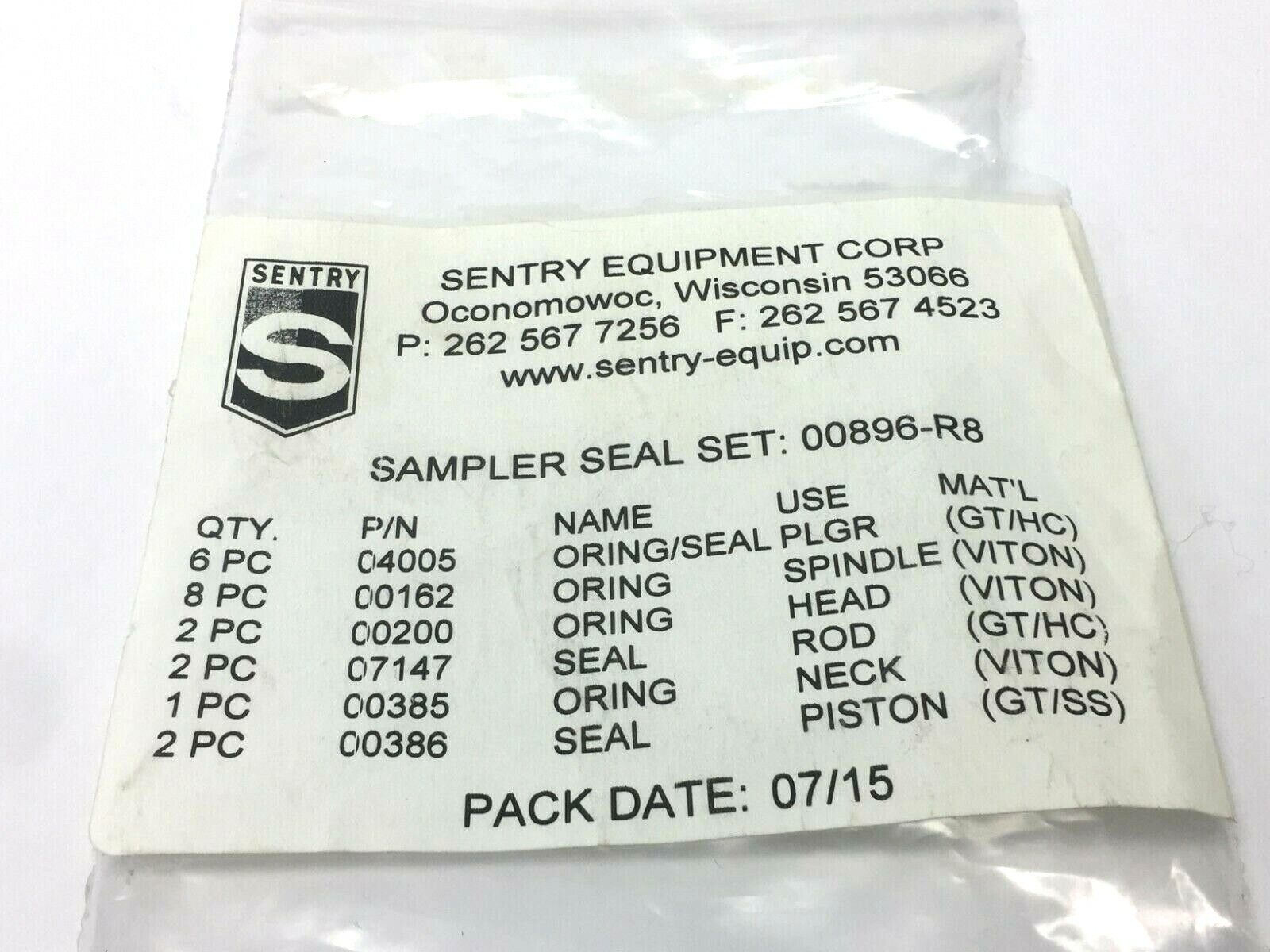 Sentry Equipment 00896-R8 Sampler Seal Set - Maverick Industrial Sales