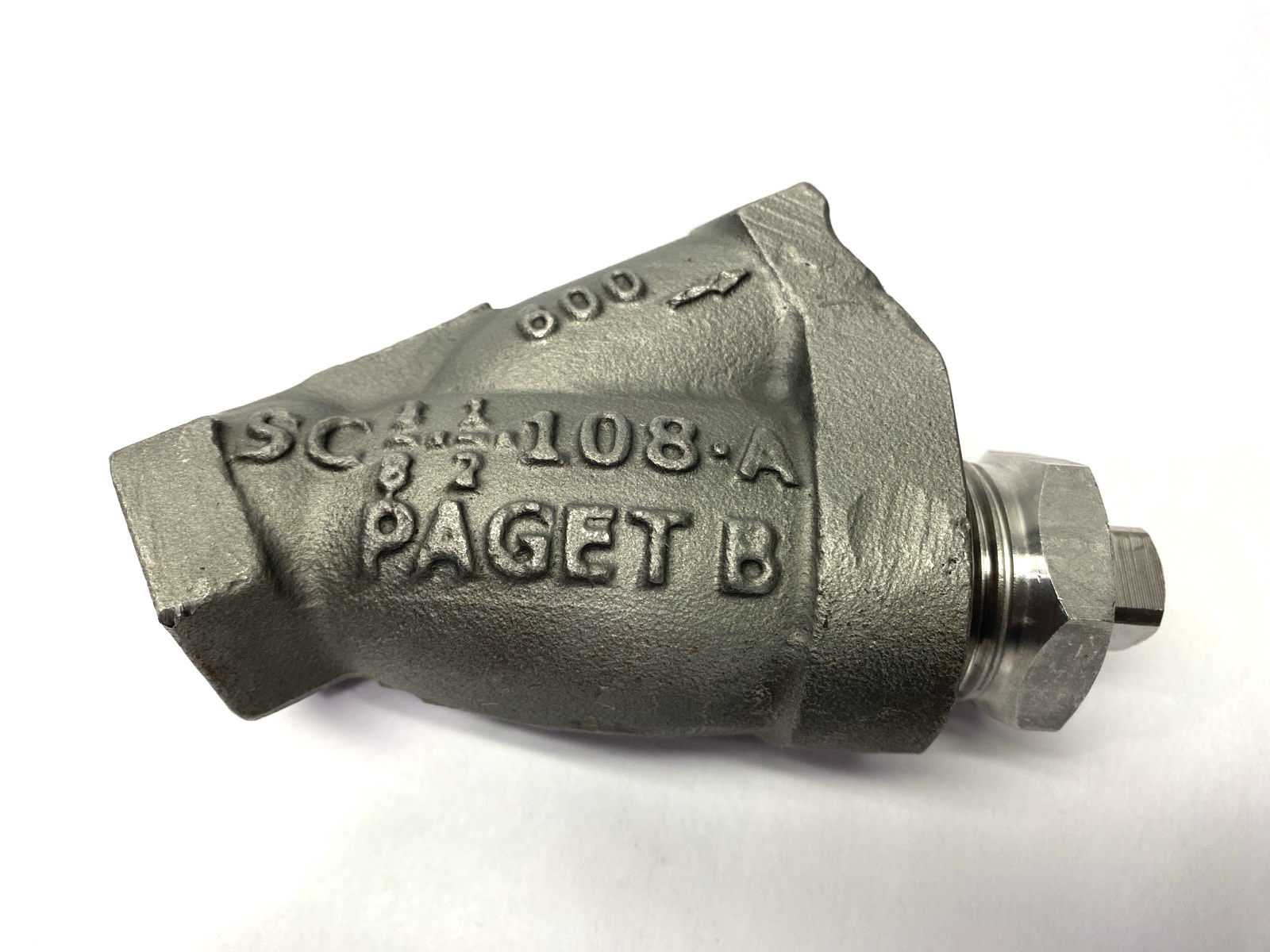 Paget SC-1/8-1/2-108-A Y-Strainer Valve 1/2" & 2x 1/8" Ports 316 600PSI - Used - Maverick Industrial Sales