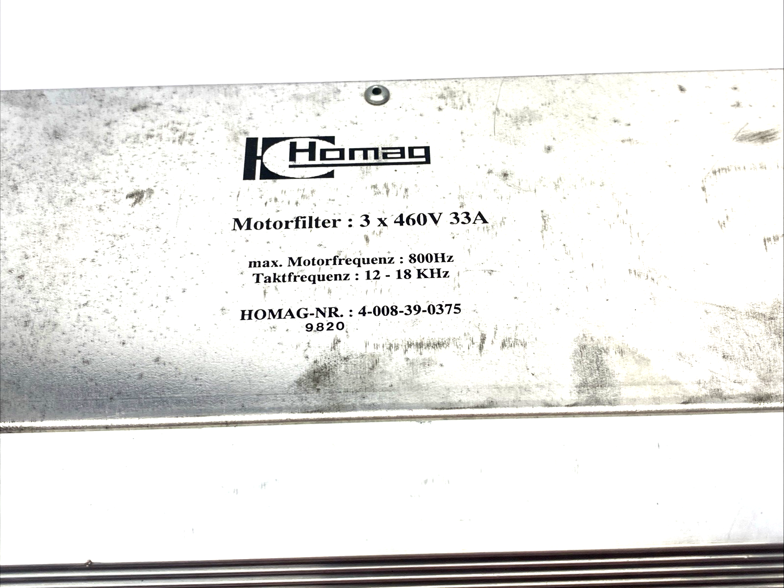 Homag 4-008-39-0375 Motorfilter 3x460V 33A - Maverick Industrial Sales