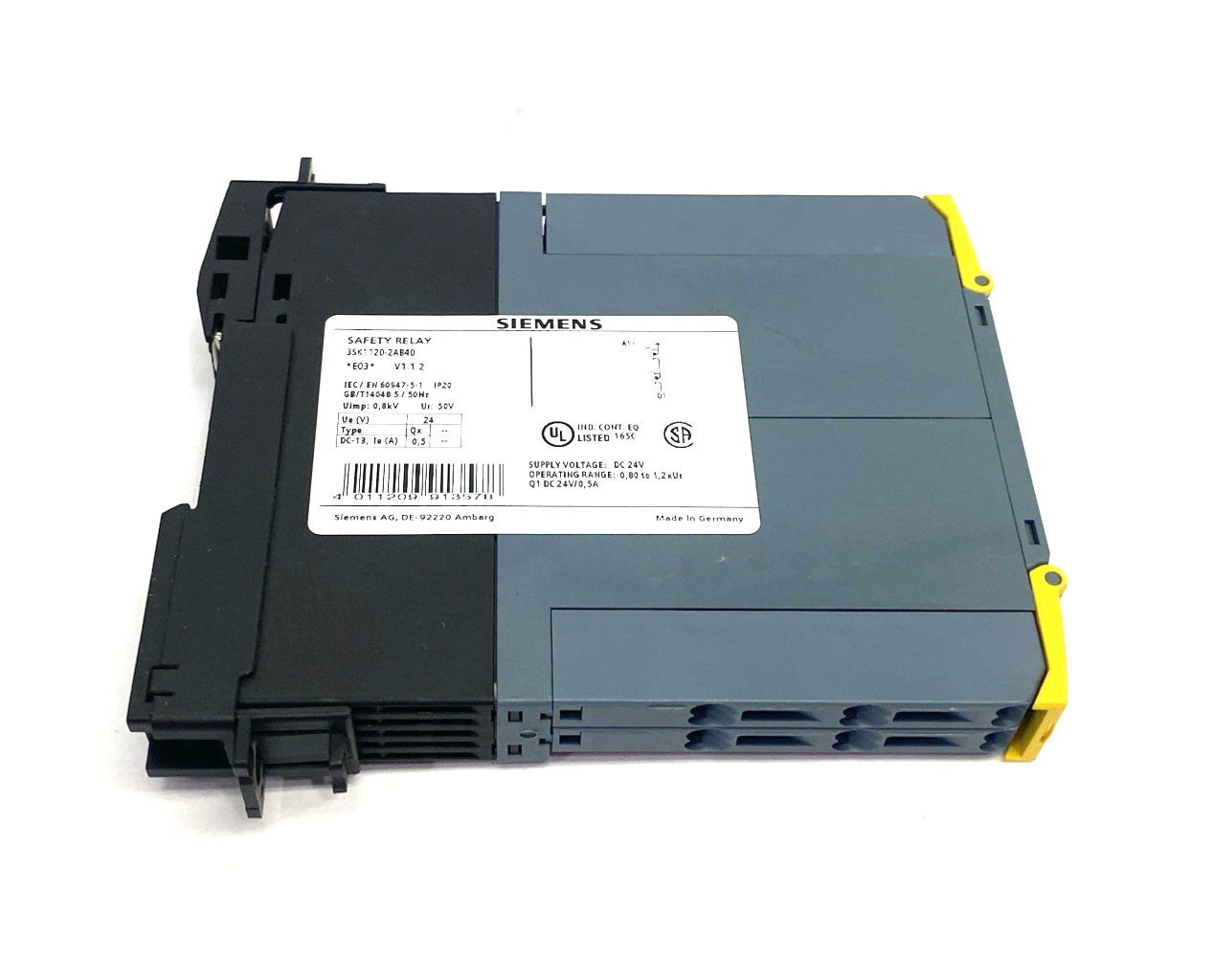 3SK1120-2AB40 | Siemens SIRIUS Advanced Basic Safety Relay Unit w/ Connector Term. - Used - Maverick Industrial Sales