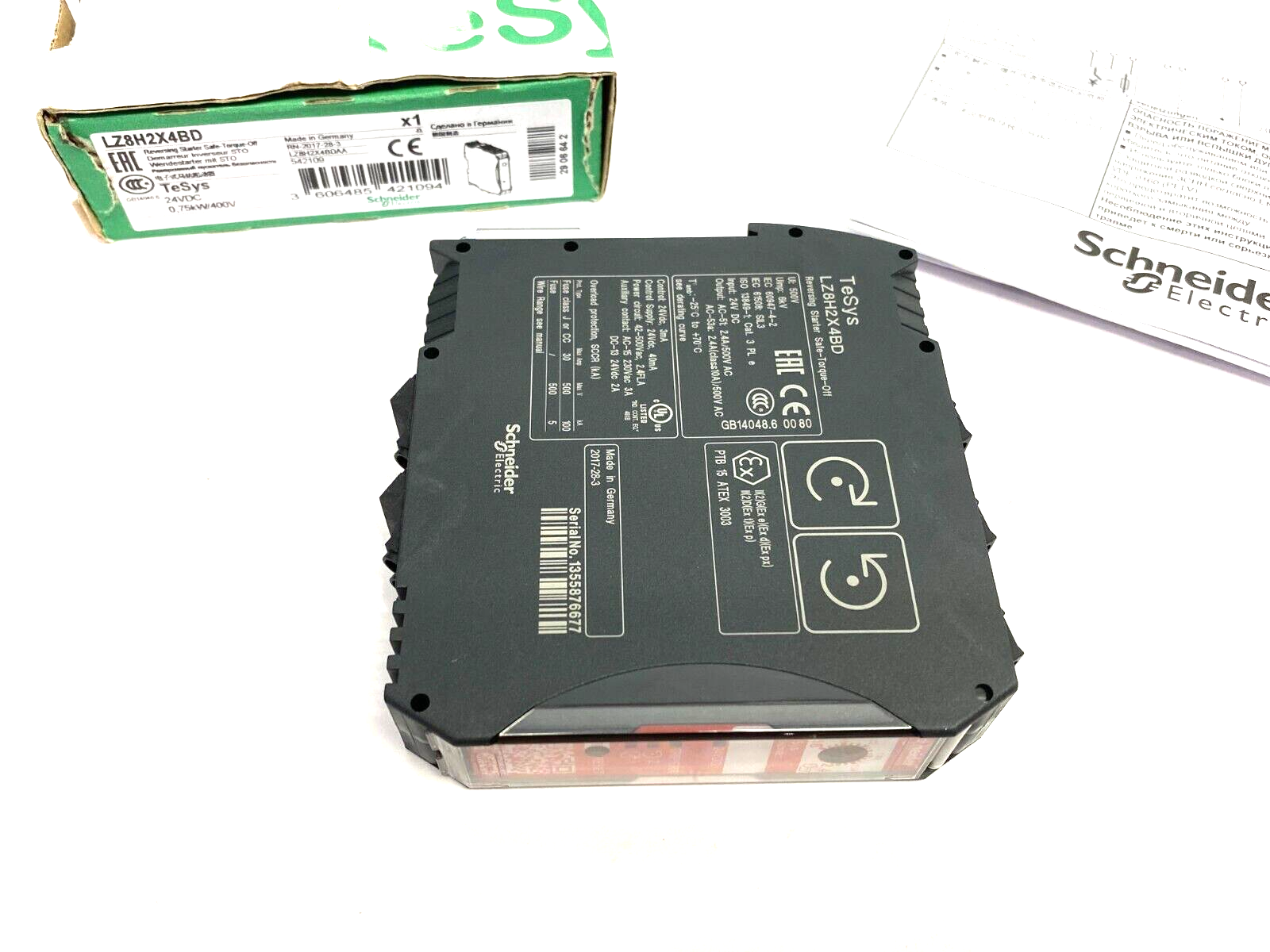 Schneider Electric LZ8H2X4BD TeSys Reversing Stater Safe-Torque-Off 24VDC - Maverick Industrial Sales